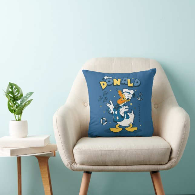 Donald Duck | Oh Boy! Oh Boy! Lucky Duck Throw Pillow (Chair)