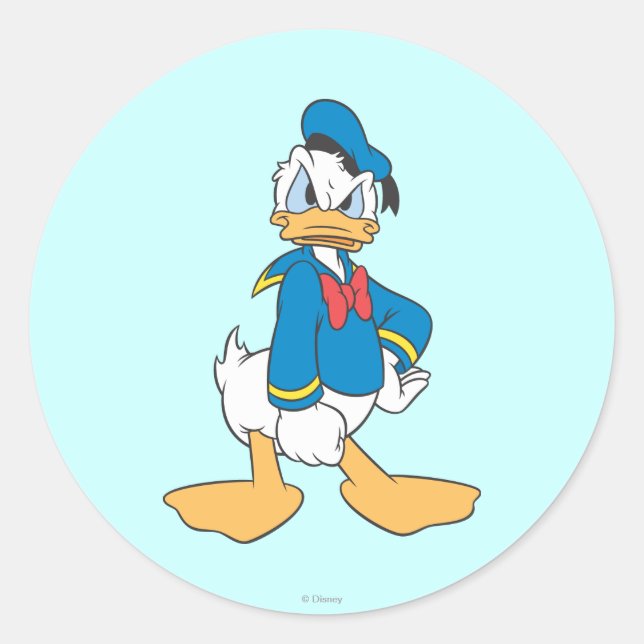 Donald Duck | One Hand on Hip Classic Round Sticker (Front)