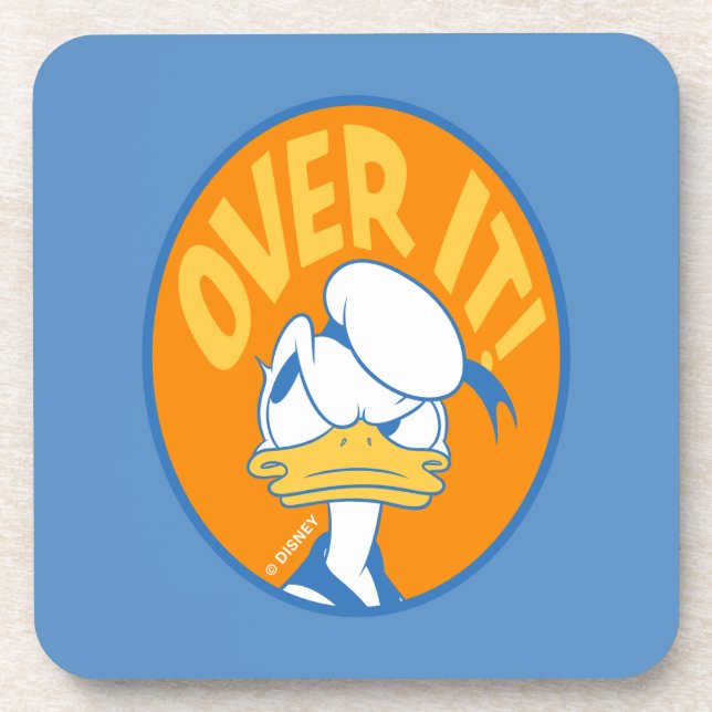 Donald Duck Over It! Beverage Coaster (Front)