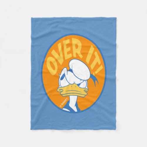 Donald Duck Over It Fleece Blanket