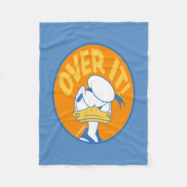 Donald Duck Over It! Fleece Blanket (Front)