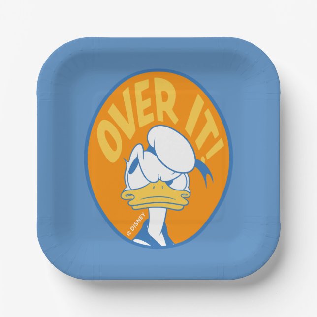 Donald Duck Over It! Paper Plates (Front)