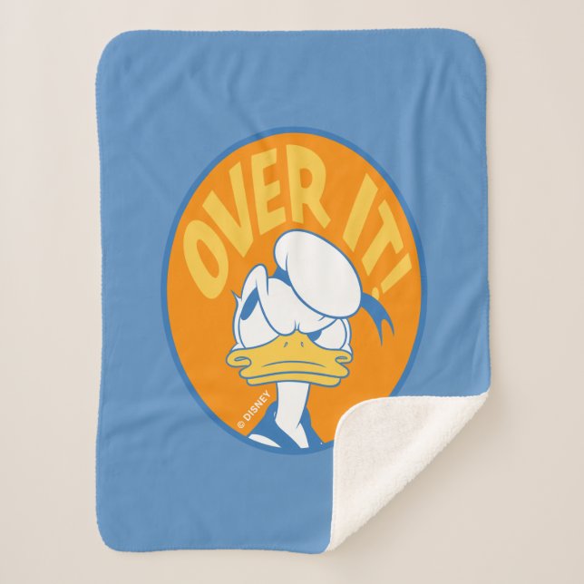 Donald Duck Over It! Sherpa Blanket (Front)