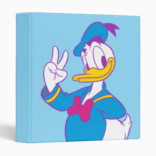 Donald Duck Peace Sign 3 Ring Binder