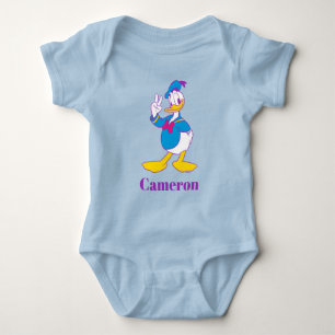 Donald Duck Peace Sign Baby Bodysuit