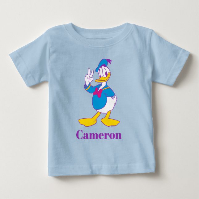 Donald Duck Peace Sign Baby T-Shirt (Front)