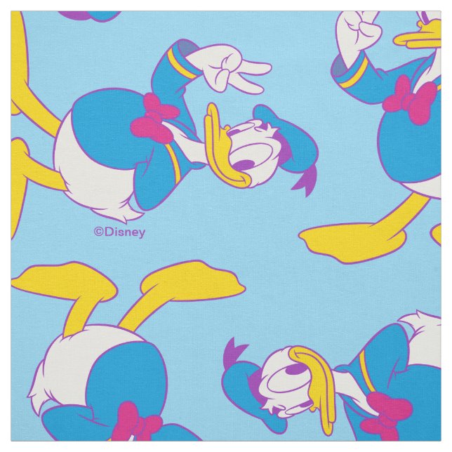 Donald Duck Peace Sign Fabric (Swatch)