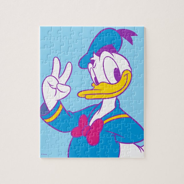 Donald Duck Peace Sign Jigsaw Puzzle (Vertical)