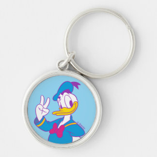 Donald Duck Peace Sign Keychain