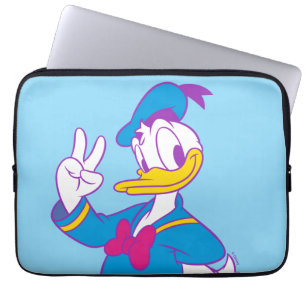 Donald Duck Peace Sign Laptop Sleeve
