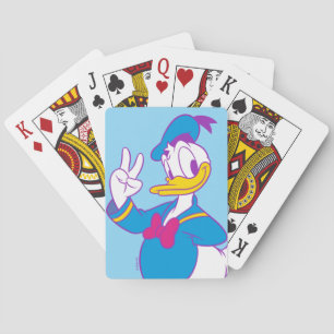 Donald Duck Peace Sign Poker Cards