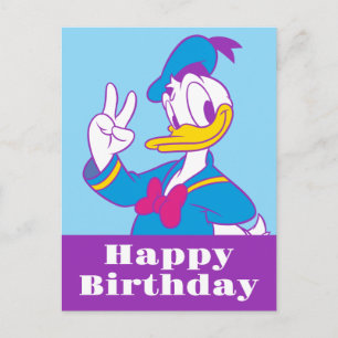 Donald Duck Peace Sign Postcard