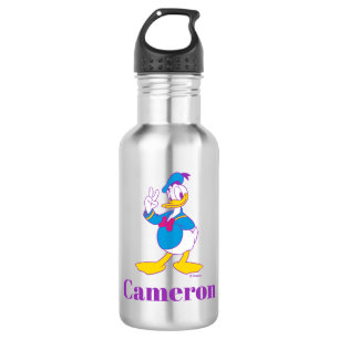 Donald Duck Peace Sign Stainless Steel Water Bottle