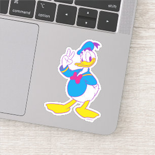Donald Duck Peace Sign Sticker