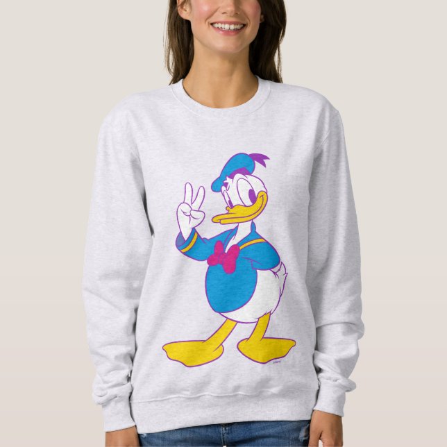 Donald Duck Peace Sign Sweatshirt (Front)