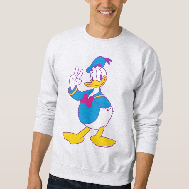 Donald Duck Peace Sign Sweatshirt (Front)