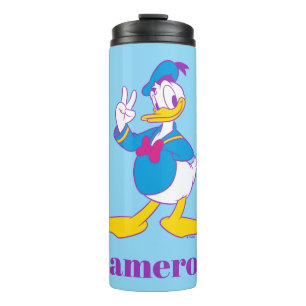Donald Duck Peace Sign Thermal Tumbler