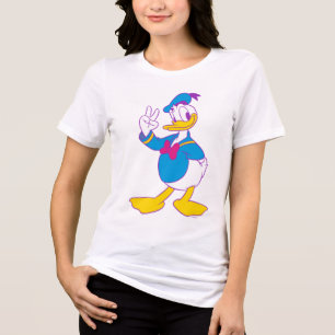 Donald Duck Peace Sign Tri-Blend Shirt