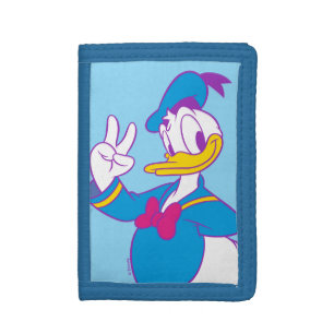 Donald Duck Peace Sign Tri-fold Wallet