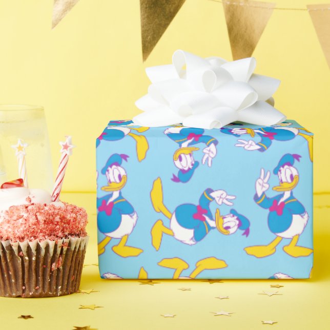 Donald Duck Peace Sign Wrapping Paper (Birthday Party)