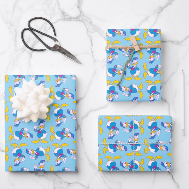 Donald Duck Peace Sign Wrapping Paper Sheets (Front)