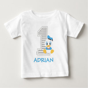 Donald Duck   Personalized First Birthday Baby T-Shirt