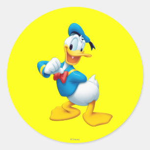 Donald Duck Posing Classic Round Sticker
