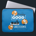 Donald Duck Pretty Good at Bad Decisions Laptop Sleeve<br><div class="desc">Embrace your inner troublemaker with this witty and high-energy statement design! Featuring a mix of bold, modern typography and three expressive Donald Duck character cameos, this graphic perfectly captures the chaotic charm of a beloved icon. With the hilarious statement "Pretty Good at Bad Decisions, " it’s a brilliant nod to...</div>