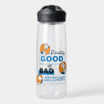 Donald Duck Pretty Good at Bad Decisions Water Bottle<br><div class="desc">Embrace your inner troublemaker with this witty and high-energy statement design! Featuring a mix of bold, modern typography and three expressive Donald Duck character cameos, this graphic perfectly captures the chaotic charm of a beloved icon. With the hilarious statement "Pretty Good at Bad Decisions, " it’s a brilliant nod to...</div>
