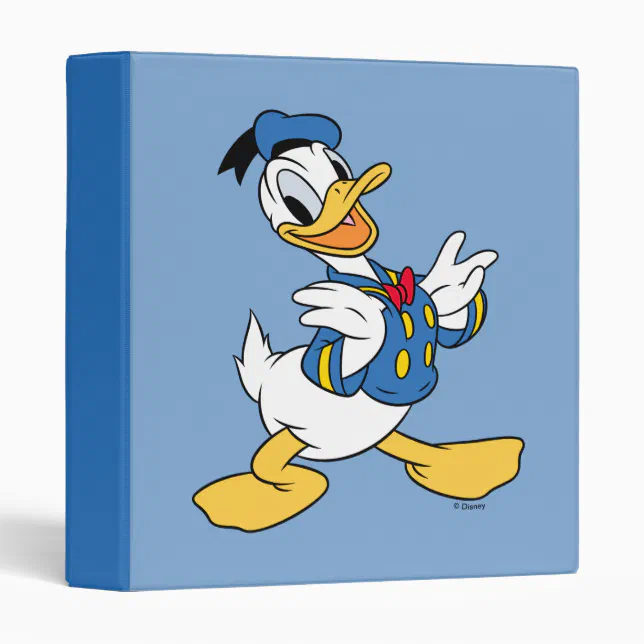 Donald Duck | Proud Pose 3 Ring Binder | Zazzle