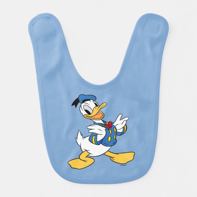 Donald Duck | Proud Pose Baby Bib (Front)