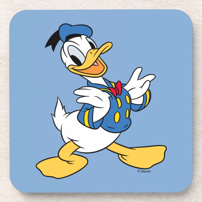 Donald Duck | Proud Pose Beverage Coaster (Front)