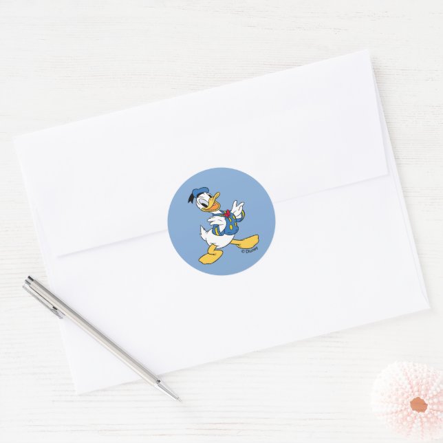 Donald Duck | Proud Pose Classic Round Sticker (Envelope)
