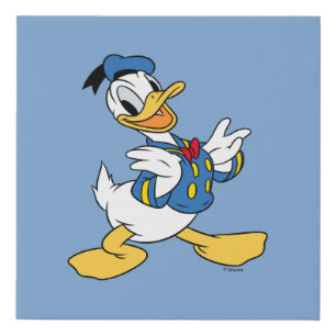 Donald Duck   Proud Pose Faux Canvas Print