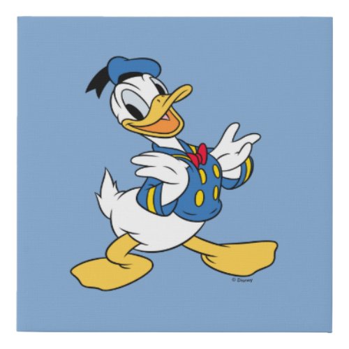 Donald Duck  Proud Pose Faux Canvas Print
