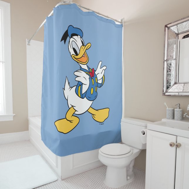 Donald Duck | Proud Pose Shower Curtain (In Situ)
