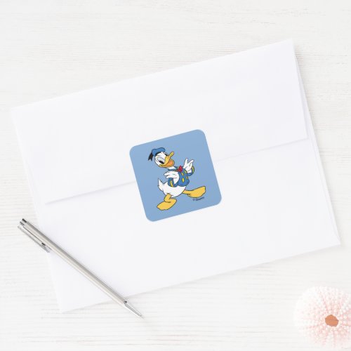 Donald Duck  Proud Pose Square Sticker