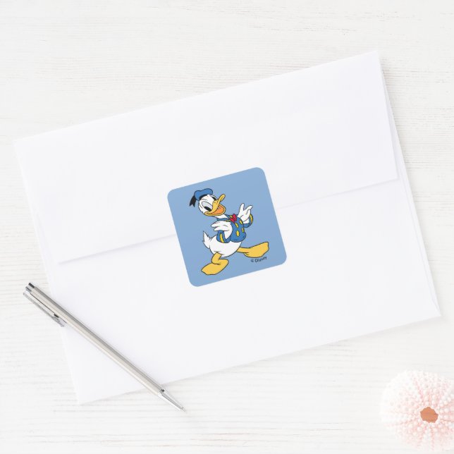 Donald Duck | Proud Pose Square Sticker (Envelope)