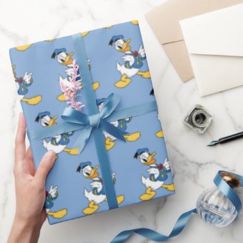 Donald Duck | Proud Pose Wrapping Paper by MickeyAndFriends at Zazzle