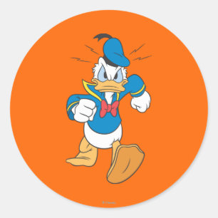 Donald Duck Running Classic Round Sticker