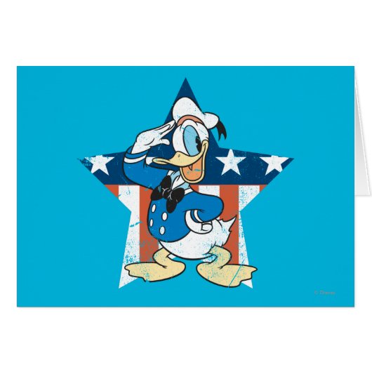 Donald Duck | Salute with Patriotic Star (Front Horizontal)