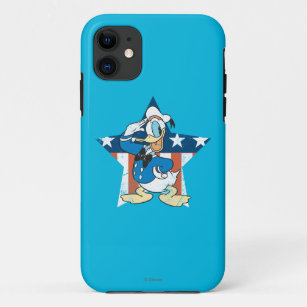 Donald Duck   Salute with Patriotic Star iPhone 11 Case