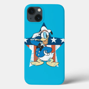 Donald Duck   Salute with Patriotic Star iPhone 13 Case