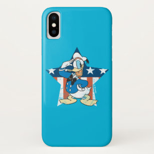 Donald Duck   Salute with Patriotic Star iPhone X Case