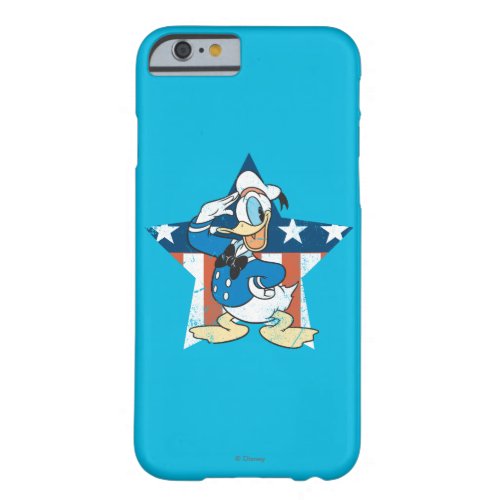 Donald Duck  Salute with Patriotic Star Barely There iPhone 6 Case