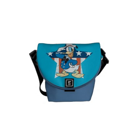 Donald Duck | Salute With Patriotic Star Messenger Bag