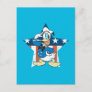 Donald Duck | Salute with Patriotic Star Postcard
