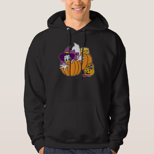 Donald Duck Sitting on Pumpkins Hoodie (Front)