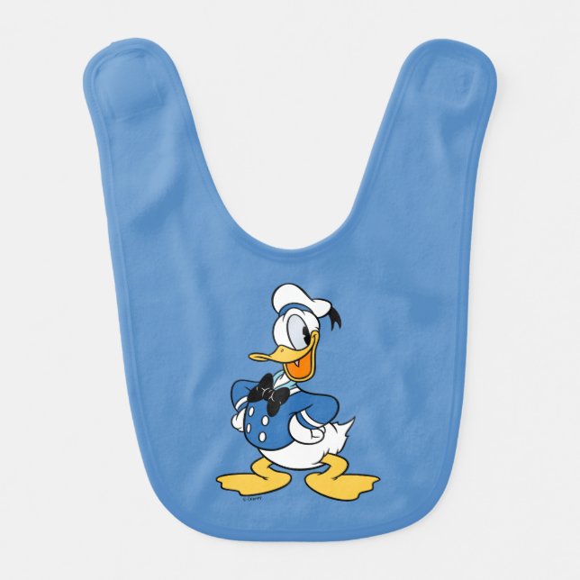 Donald Duck Smile Baby Bib (Front)