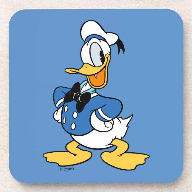 Donald Duck Smile Beverage Coaster (Front)